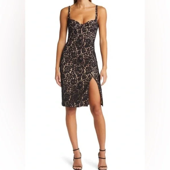 Bardot | Dresses | Bardot Black Lace Pencil Dress | Poshmark